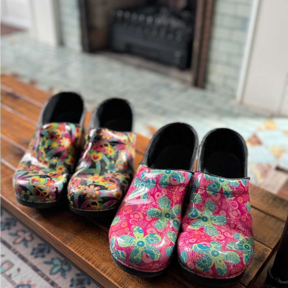 2 for ONE!!! Colorful Dansko Clogs!